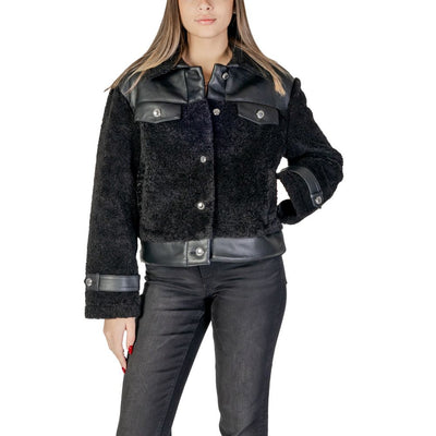 Morgan De Toi Schwarzer Polyester-Mantel