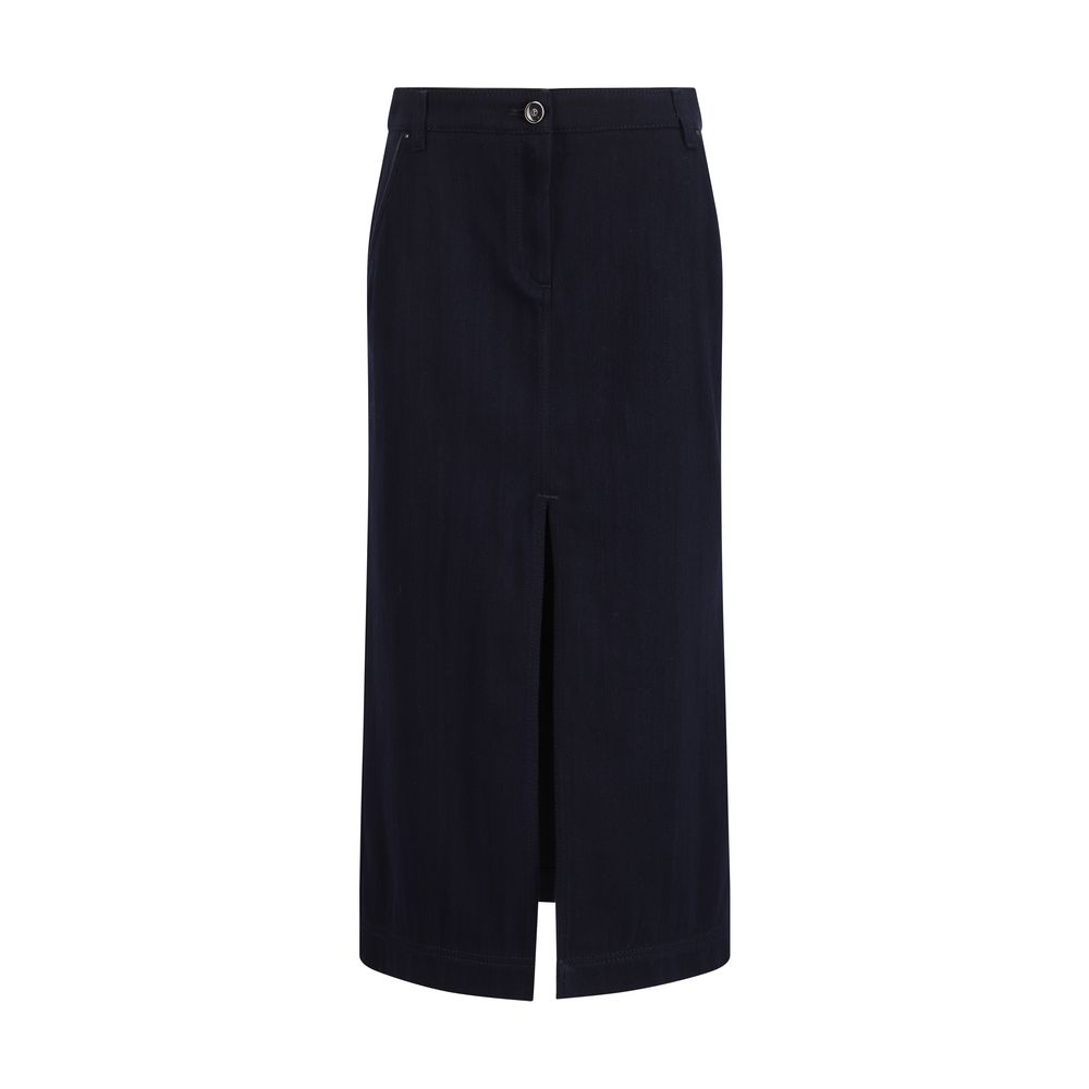 Giorgio Armani Blauer Baumwollrock