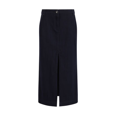 Giorgio Armani Blauer Baumwollrock