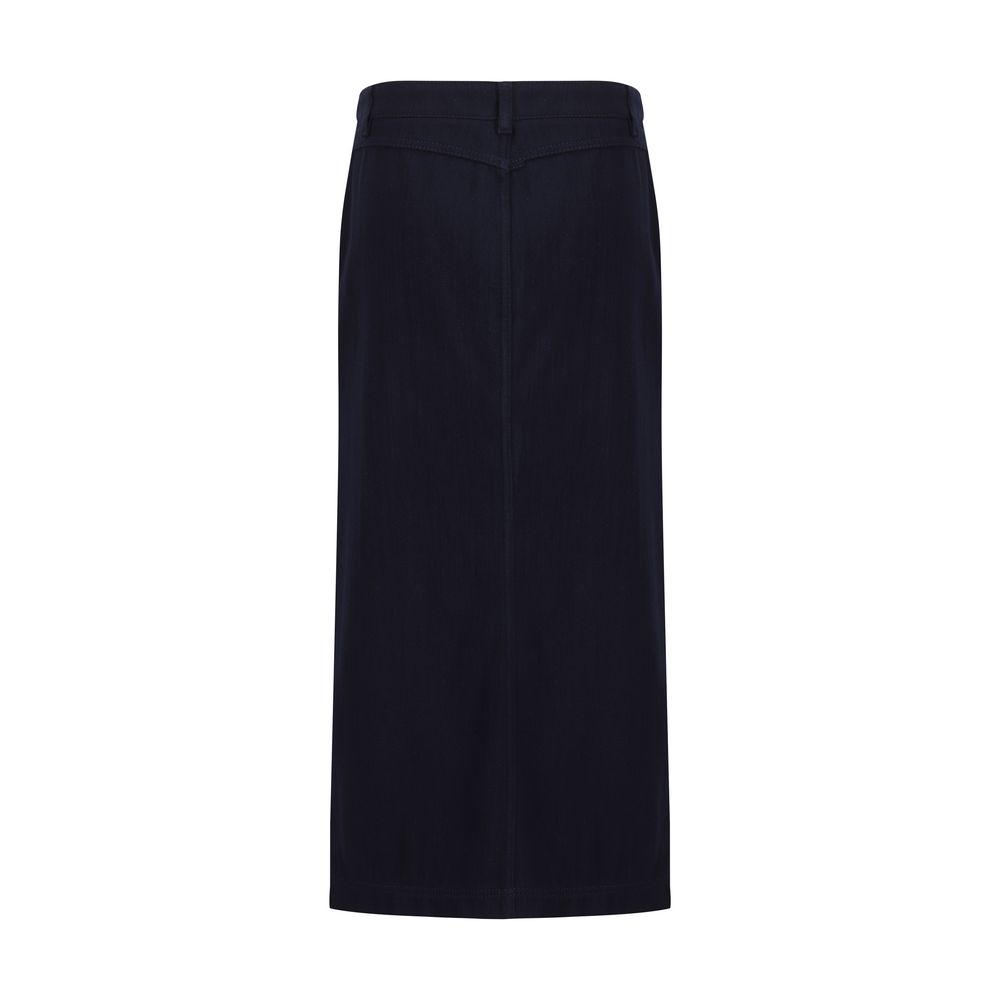 Giorgio Armani Blauer Baumwollrock