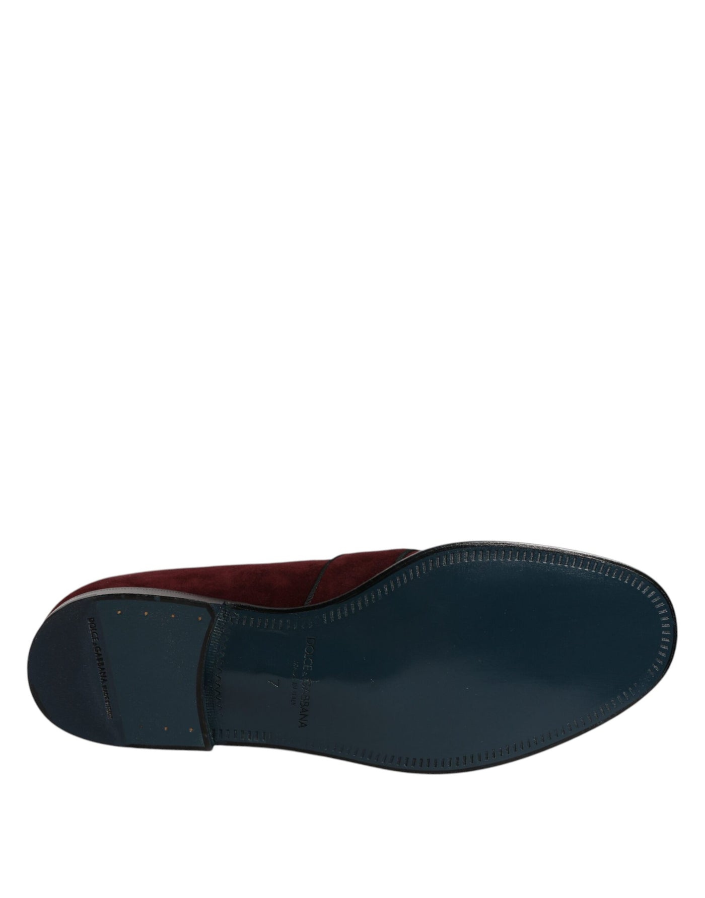 Dolce & Gabbana Bordeaux Wildleder Loafers Formal Männer Kleid Schuhe
