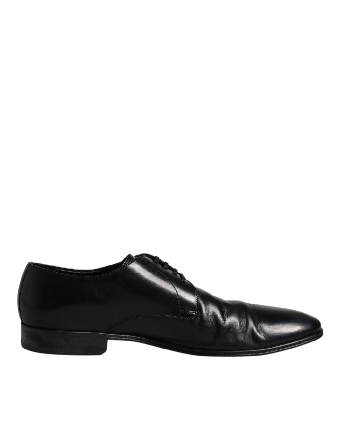 Dolce & Gabbana Schwarzes Lackleder Derby Herren Anzugschuhe