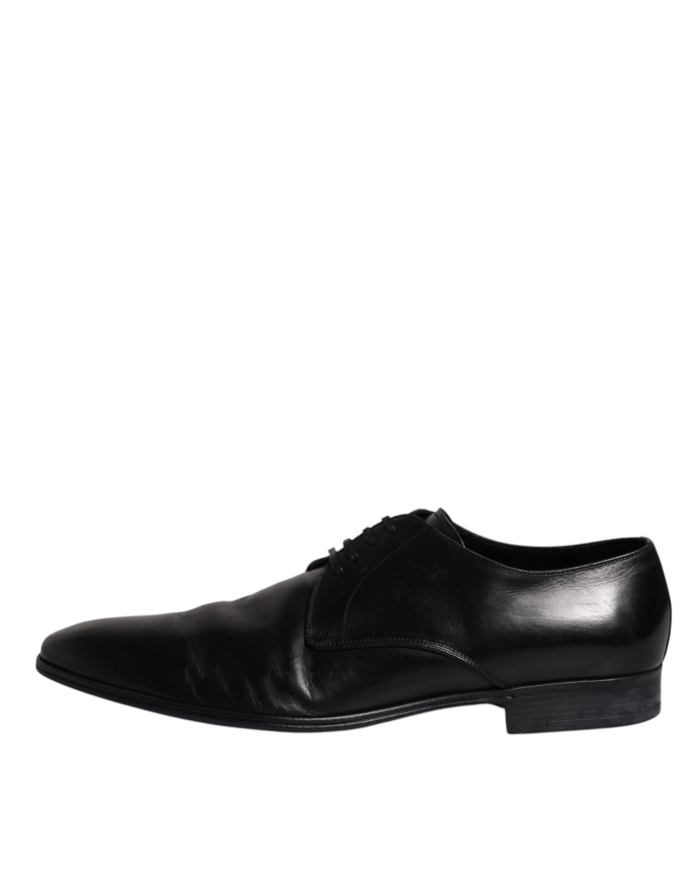 Dolce & Gabbana Schwarzes Lackleder Derby Herren Anzugschuhe
