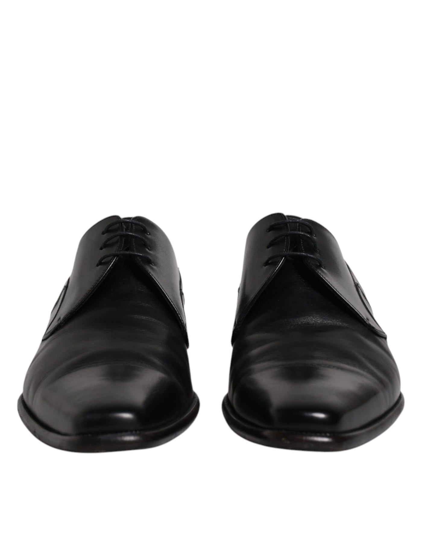 Dolce & Gabbana Schwarzes Leder Derby Männer Formelle Anzugschuhe