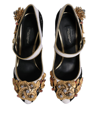 Dolce & Gabbana Multicolor verschönerte Absätze Pumps Schuhe