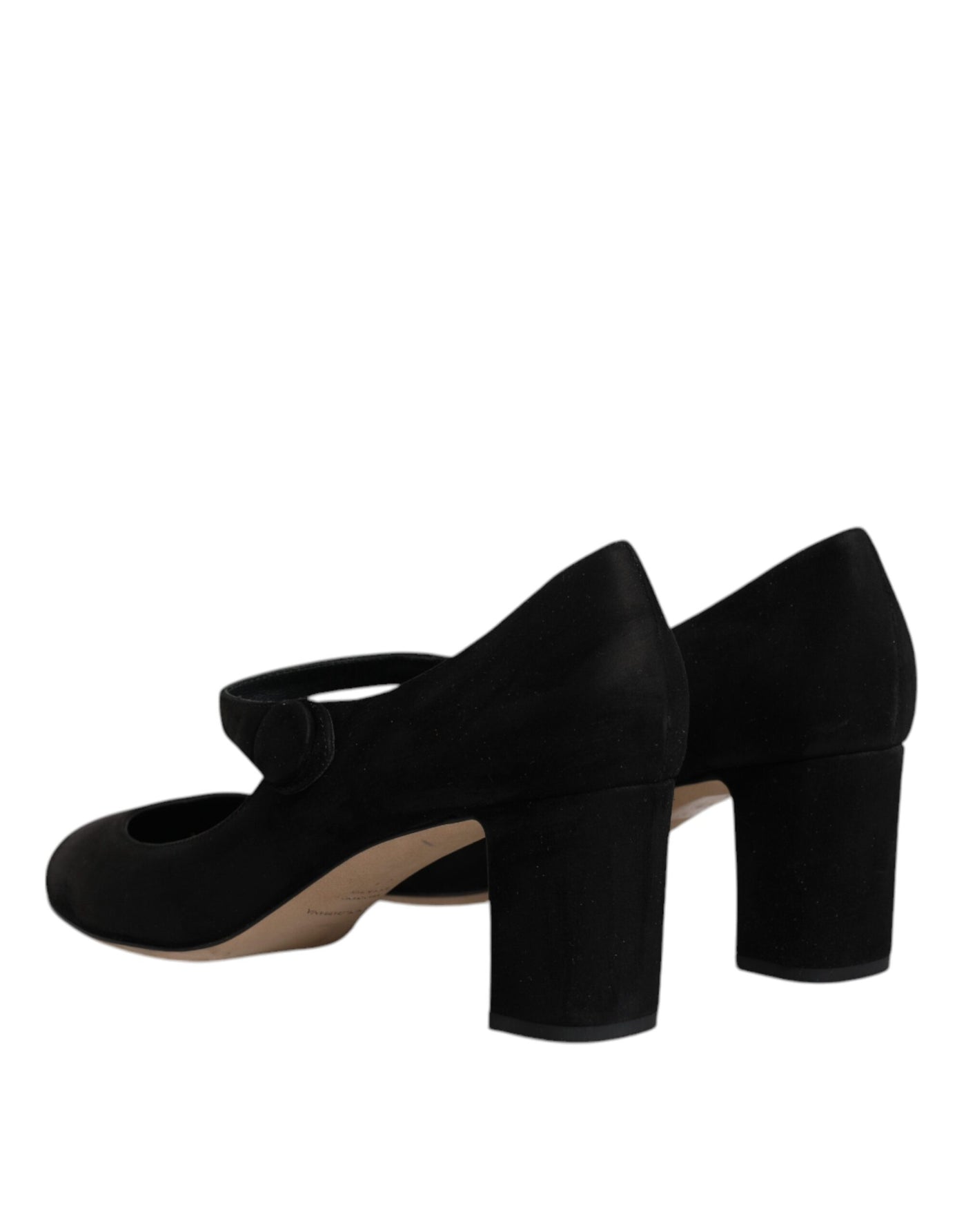 Dolce & Gabbana Schwarz Wildleder Leder Blockabsatz Pumps Schuhe