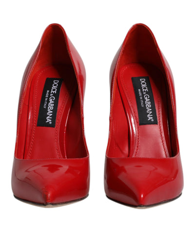 Dolce & Gabbana Rote Lackleder Stiletto Heels Pumps Schuhe