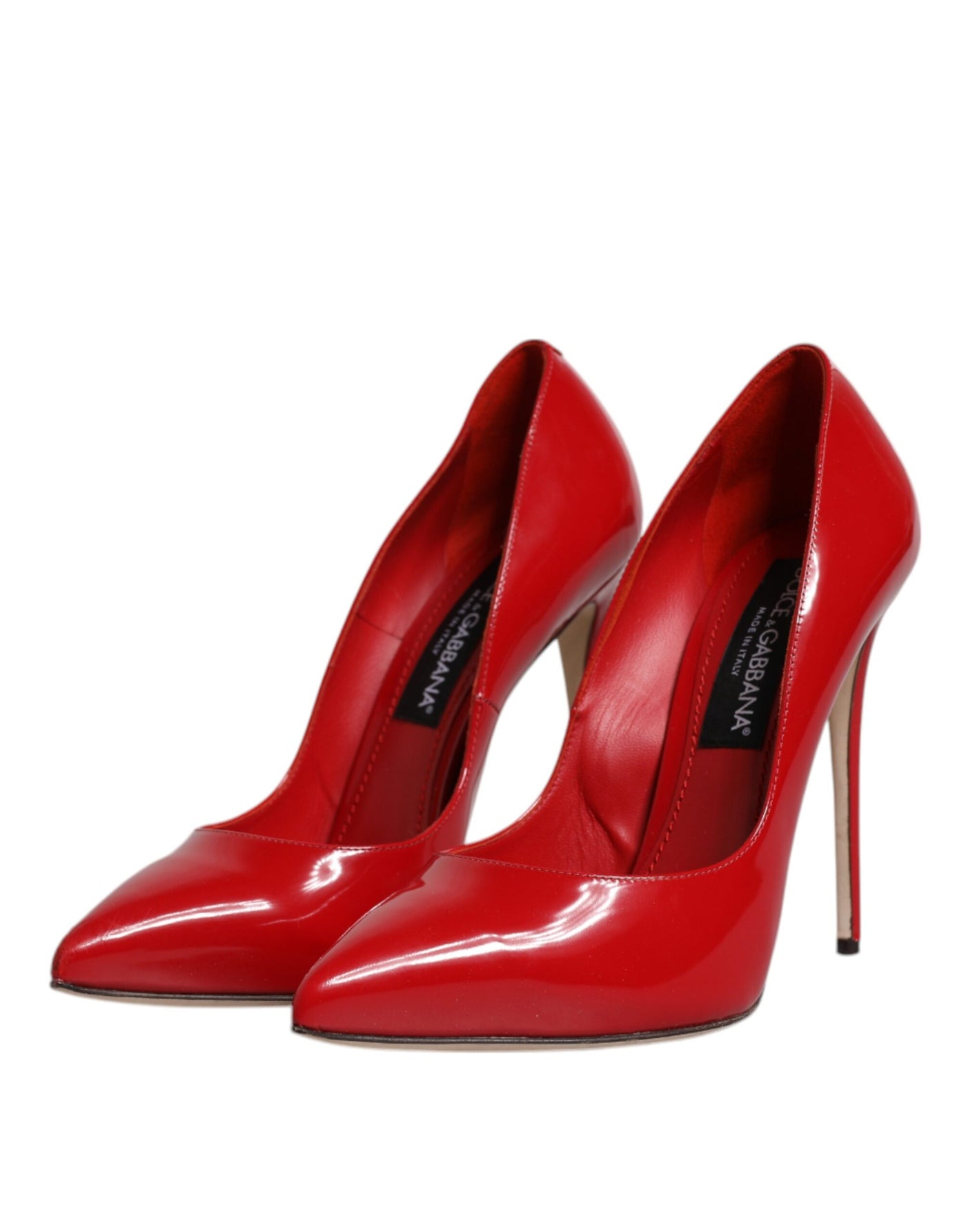 Dolce & Gabbana Rote Lackleder Stiletto Heels Pumps Schuhe