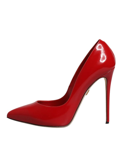 Dolce & Gabbana Rote Lackleder Stiletto Heels Pumps Schuhe
