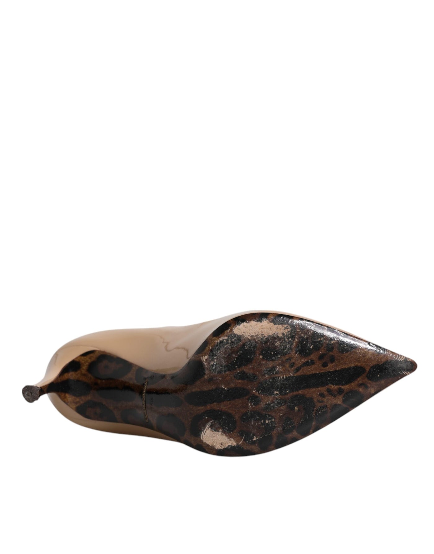 Dolce & Gabbana Beige Lackleder Stiletto Heel Pumps Schuhe