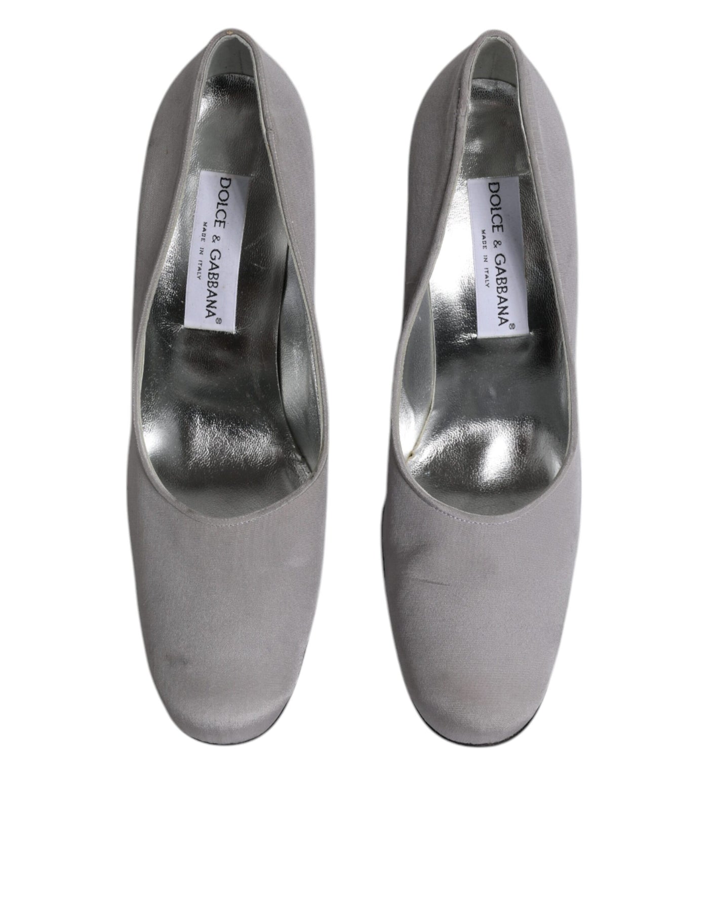 Dolce & Gabbana Graue Wildleder Leder Hochhackige Pumps Schuhe