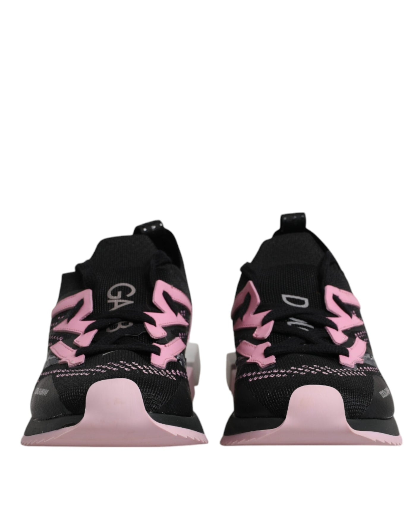 Dolce & Gabbana Schwarz Rosa SORRENTO Sport Stretch Turnschuhe Schuhe