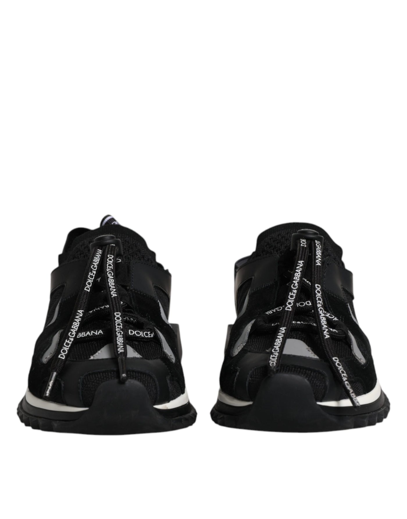 Dolce & Gabbana Schwarz Weiß Logo Sorrento Turnschuhe Schuhe