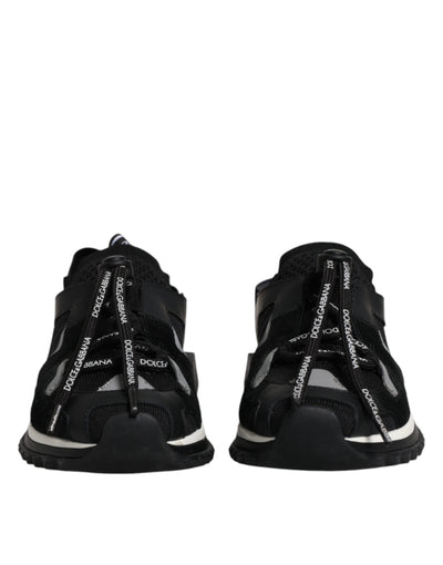 Dolce & Gabbana Schwarz Weiß Logo Sorrento Turnschuhe Schuhe