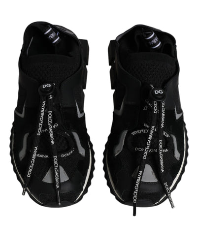 Dolce & Gabbana Schwarz Weiß Logo Sorrento Turnschuhe Schuhe
