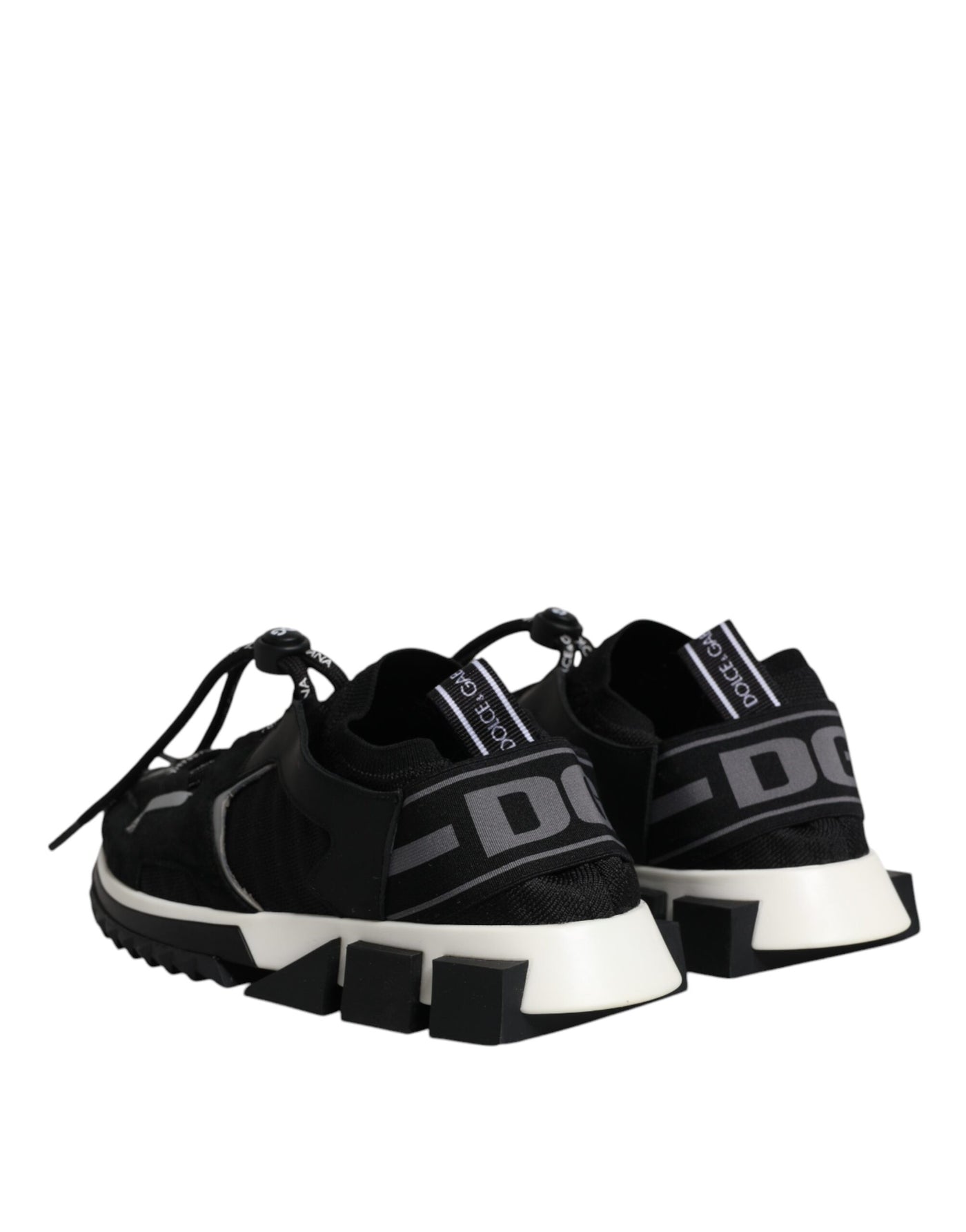 Dolce & Gabbana Schwarz Weiß Logo Sorrento Turnschuhe Schuhe