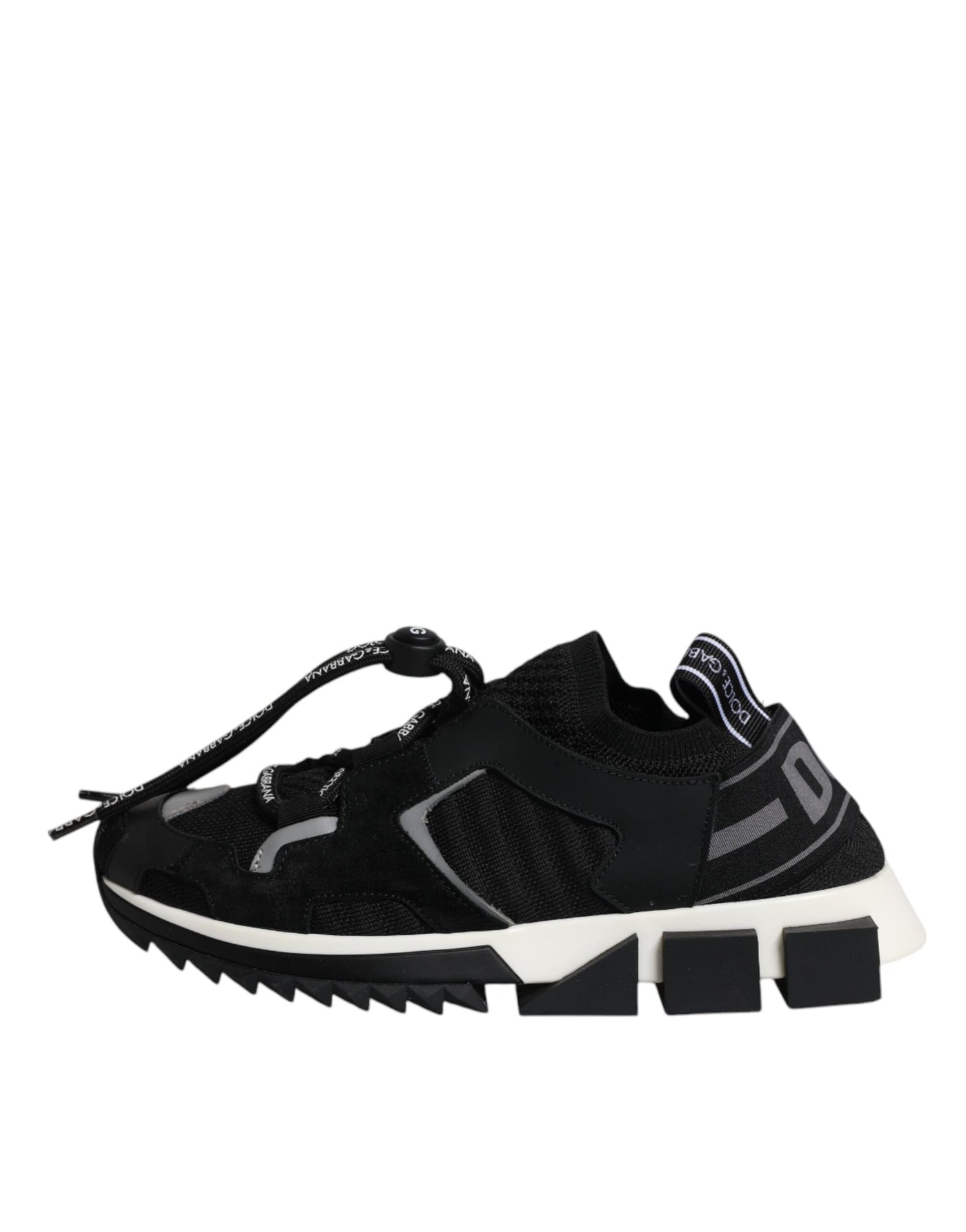 Dolce & Gabbana Schwarz Weiß Logo Sorrento Turnschuhe Schuhe
