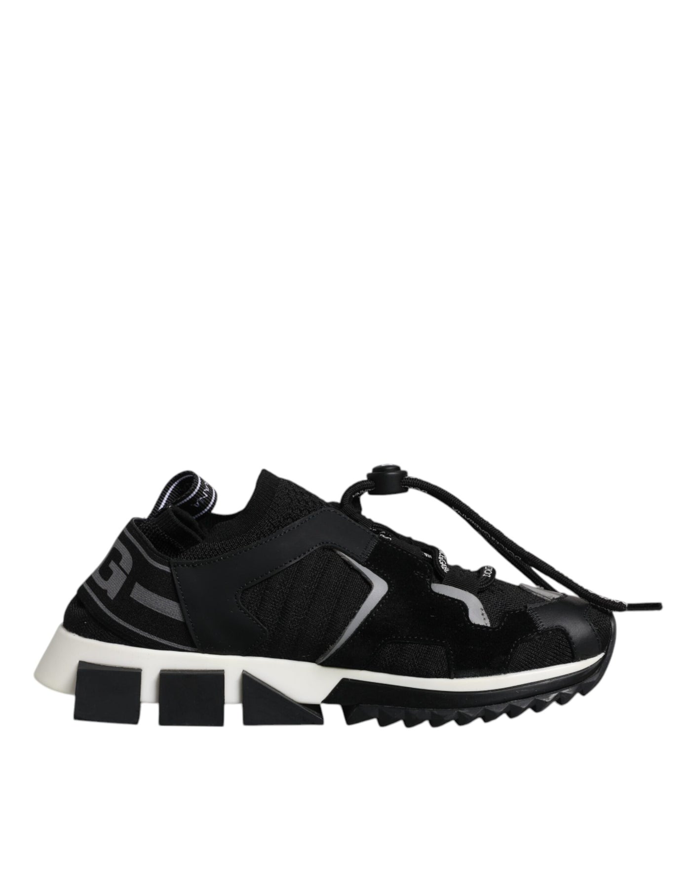 Dolce & Gabbana Schwarz Weiß Logo Sorrento Turnschuhe Schuhe
