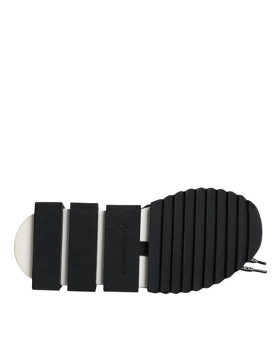 Dolce & Gabbana Schwarz Weiß Logo Sorrento Turnschuhe Schuhe
