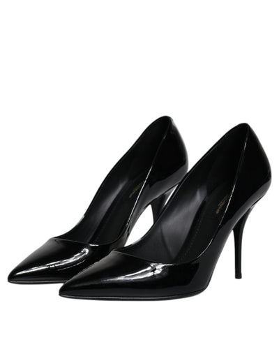 Dolce & Gabbana Schwarze Lackleder High Heels Pumps Schuhe