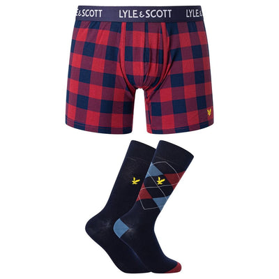 Lyle & Scott Bordeaux Baumwolle Boxer