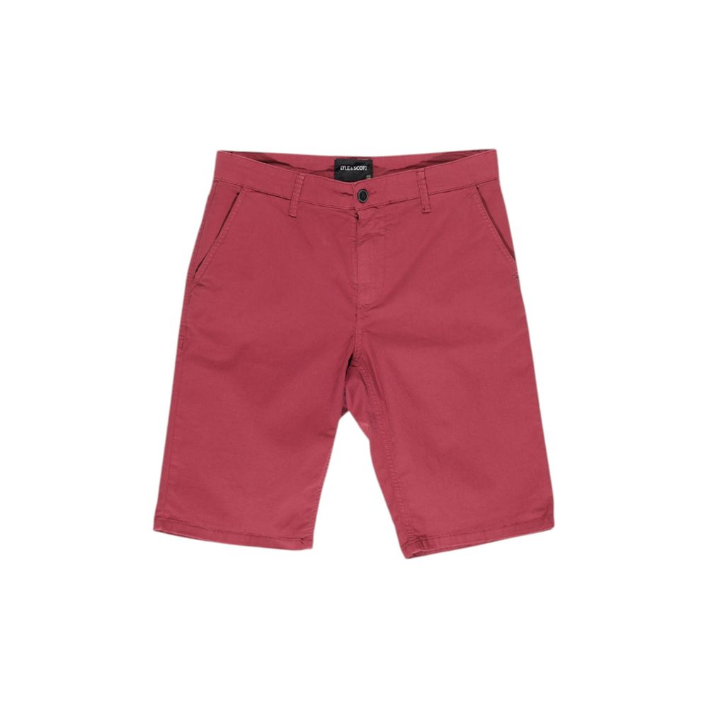 Lyle & Scott Bordeauxfarbene Baumwoll-Bermudas