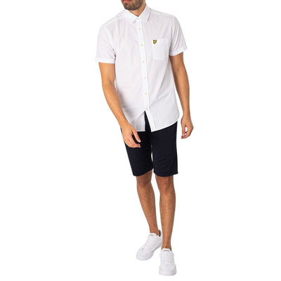 Lyle & Scott Blaue Baumwoll-Bermudas