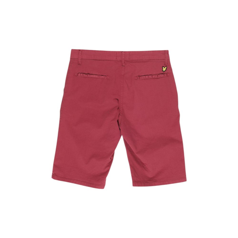 Lyle & Scott Bordeauxfarbene Baumwoll-Bermudas