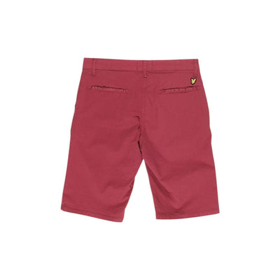 Lyle & Scott Bordeauxfarbene Baumwoll-Bermudas