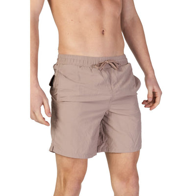 Lyle & Scott Graue Nylon-Badeshorts