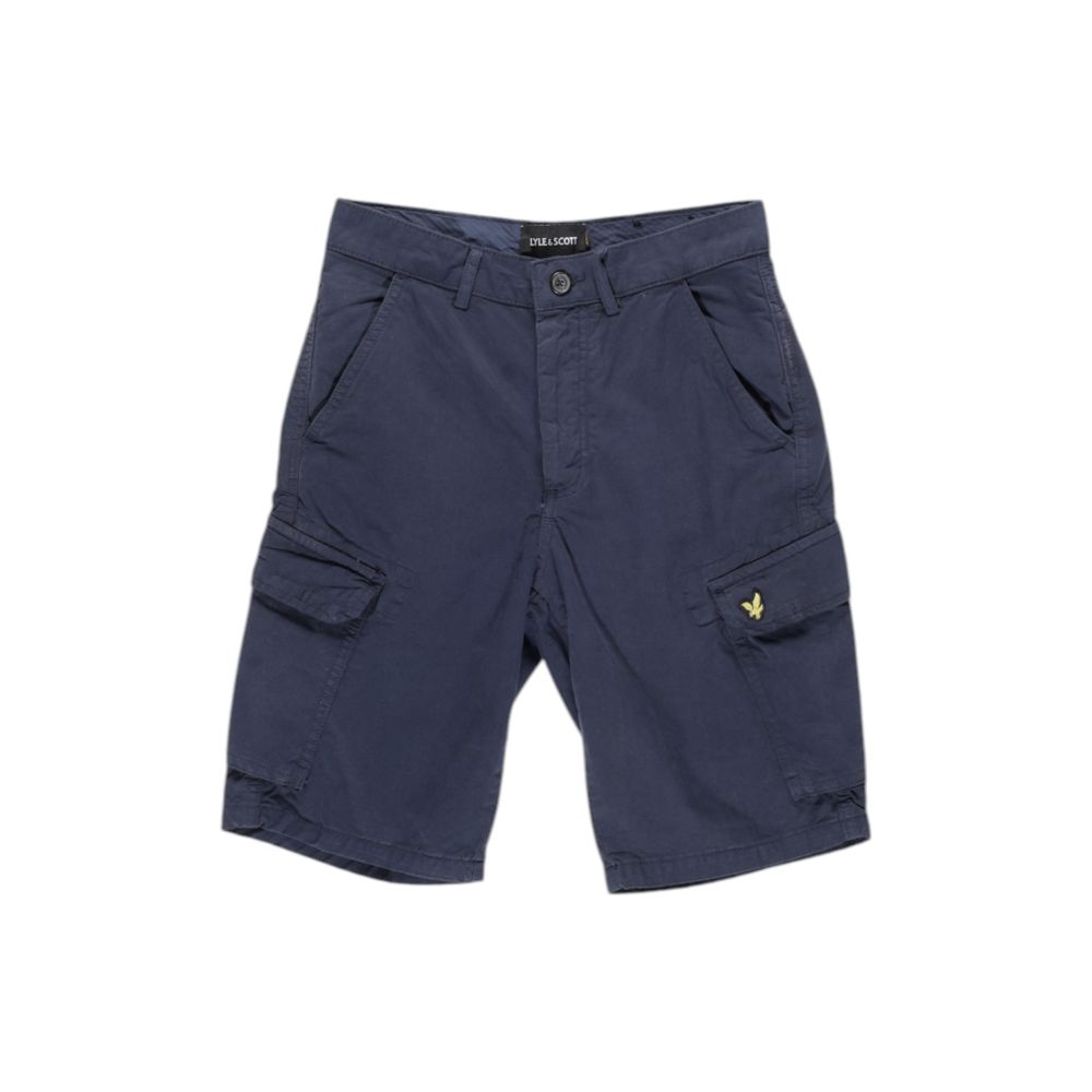 Lyle & Scott Blaue Baumwoll-Bermudas