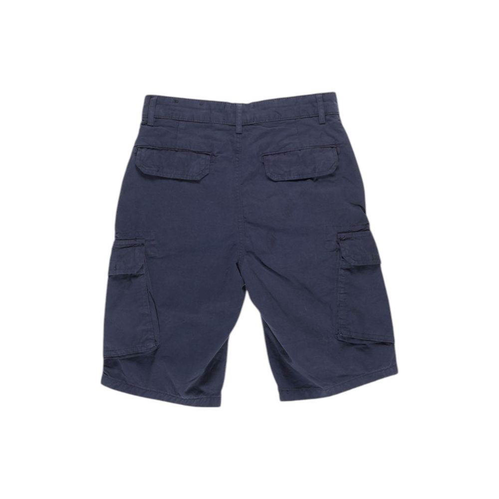 Lyle & Scott Blaue Baumwoll-Bermudas
