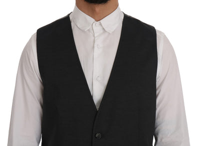 Dolce & Gabbana Graue STAFF Baumwollseidenweste