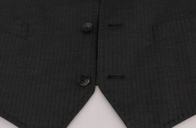 Dolce & Gabbana Graue STAFF Baumwollseidenweste