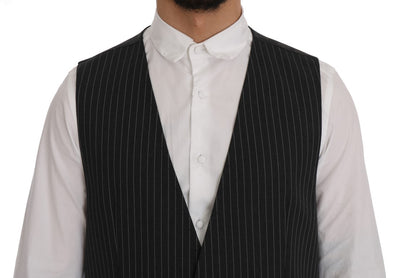 Dolce & Gabbana Graue Stretchweste aus Wolle
