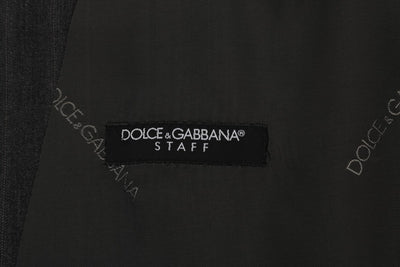 Dolce & Gabbana Graue STAFF Wool Stretch-Weste