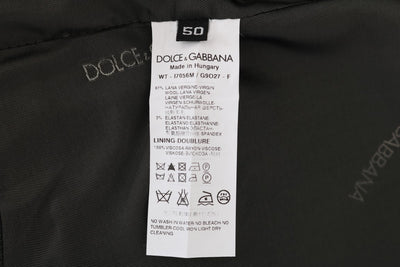 Dolce & Gabbana Graue STAFF Wool Stretch-Weste