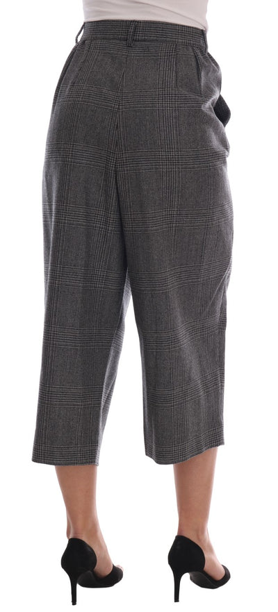 Dolce & Gabbana Graue Caprihose aus Wolle