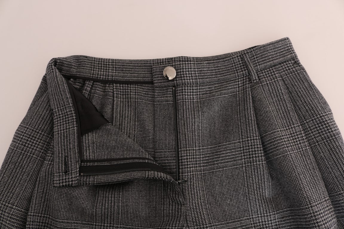 Dolce & Gabbana Graue Caprihose aus Wolle