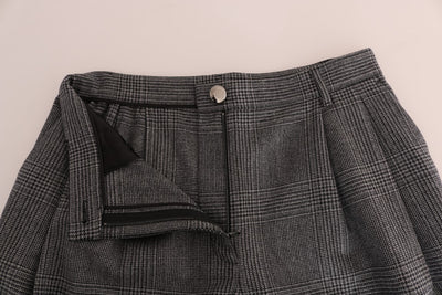 Dolce & Gabbana Graue Caprihose aus Wolle