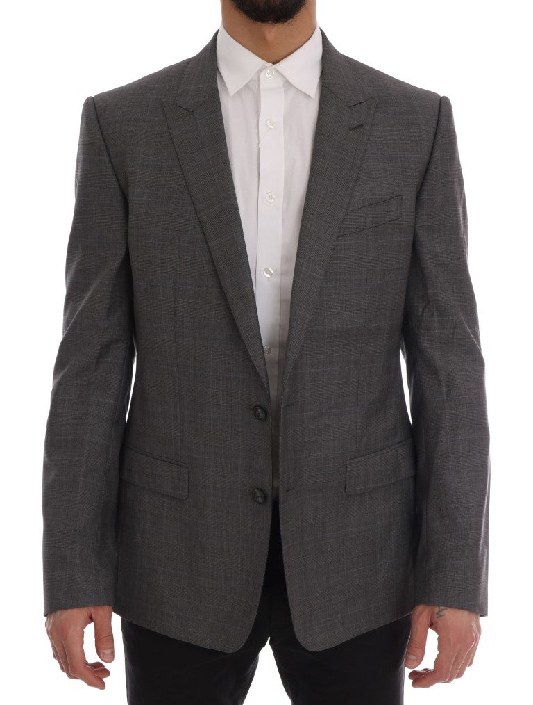 Dolce & Gabbana Graue Wolle MARTINI Schlanker Blazer