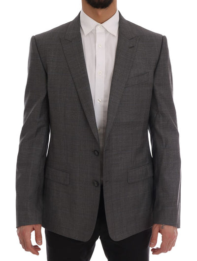 Dolce & Gabbana Graue Wolle MARTINI Schlanker Blazer