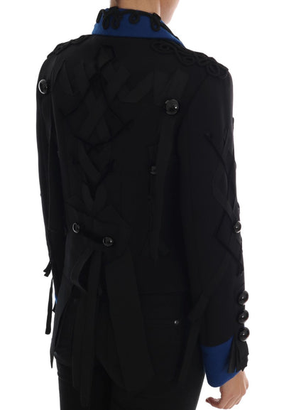 Dolce & Gabbana Trenchcoat aus schwarzer Wolle