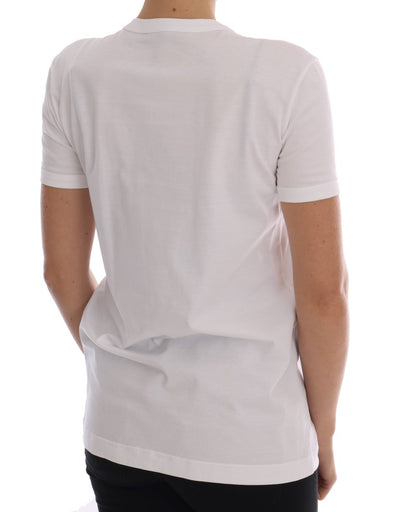 Dolce & Gabbana Weißes T-Shirt Märchen aus Baumwolle