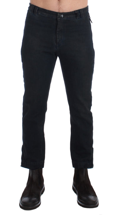 Costume National Blaue Baumwolle Slim Pants Denim Jeans