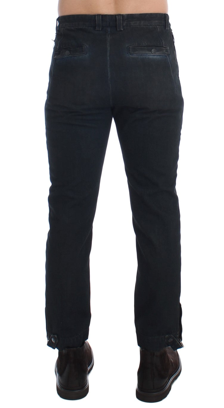 Costume National Blaue Baumwolle Slim Pants Denim Jeans