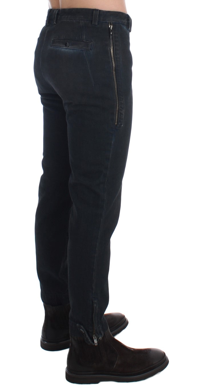 Costume National Blaue Baumwolle Slim Pants Denim Jeans
