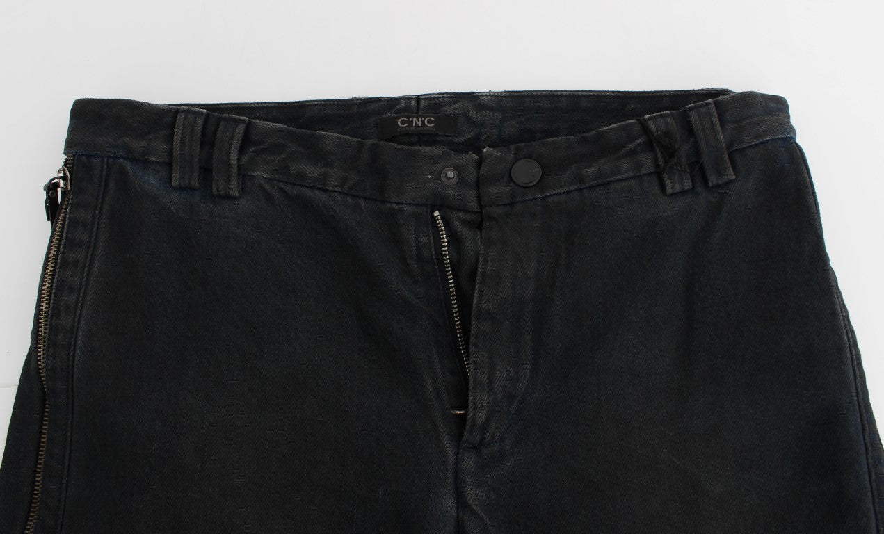 Costume National Blaue Baumwolle Slim Pants Denim Jeans