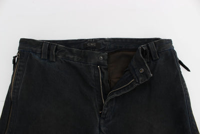 Costume National Blaue Baumwolle Slim Pants Denim Jeans