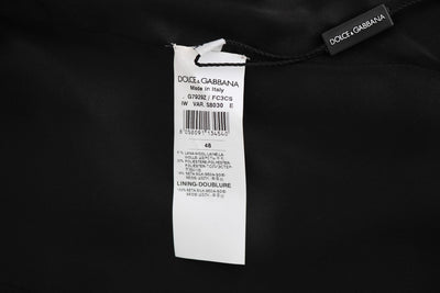 Dolce & Gabbana Schlanke Weste aus grauer Wolle mit Muster